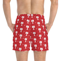 Load image into Gallery viewer, The Citadel, Big Red Pattern, Swim Trunks
