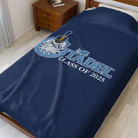 Load image into Gallery viewer, The Citadel, Class Of (Your Year) Customized, C Spike logo, Navy Blanket
