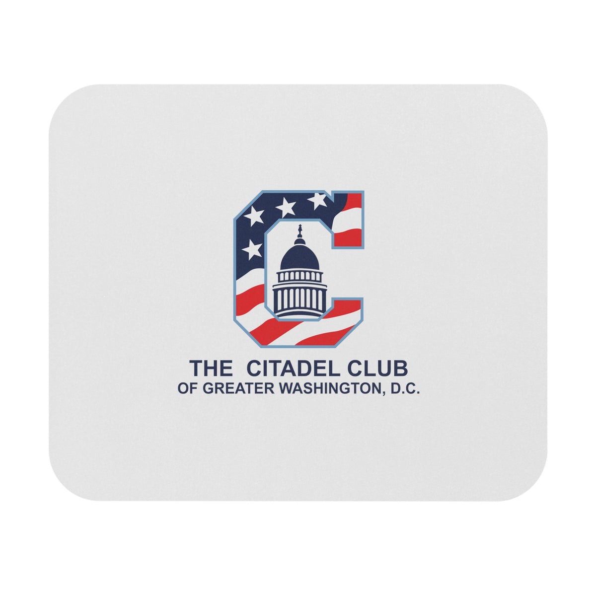 The Citadel, Alumni Club, Washington D.C. Club Logo, White Mouse Pad (Rectangle)