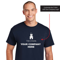 Load image into Gallery viewer, The Citadel, Barracks logo with Your Company,  DryBlend T-Shirt
