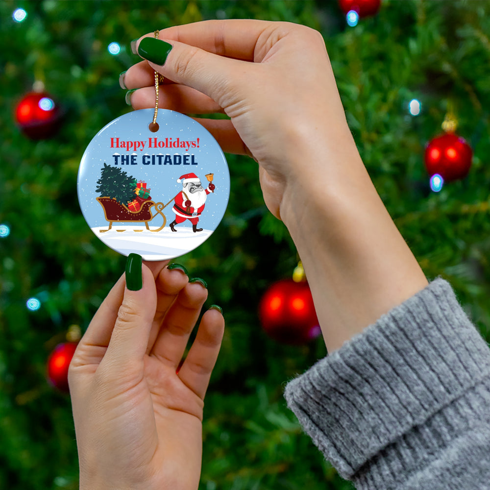 The Citadel, Happy Holidays!, Spike, Ceramic Ornament, Circle