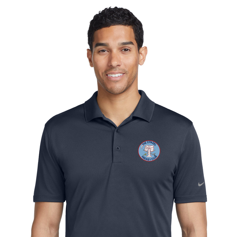 The Citadel, Club Sports - Hockey, Nike Dri-FIT Classic Fit Players Polo with Flat Knit Collar - Navy