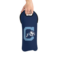 Load image into Gallery viewer, The Citadel, Vintage Jumping Bulldog, Wine Bottle Tote Bag

