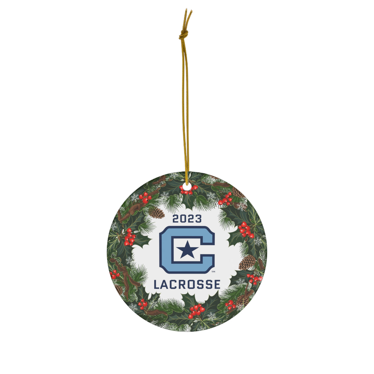 The Citadel, Club Sports, Lacrosse, 2023 Ceramic Ornament