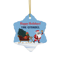 Load image into Gallery viewer, The Citadel, Santa Spike, Ceramic Ornament, Snowflake
