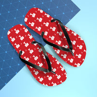 Load image into Gallery viewer, The Citadel, Big Red pattern, Flip Flops
