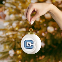Load image into Gallery viewer, The Citadel, C Star, Sports Logo, Holiday Christmas Ball Ceramic Ornament
