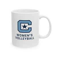 Load image into Gallery viewer, The Citadel Block C Logo, Sports  Women&#39;s Volleyball, Ceramic Mug 11oz
