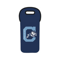 Load image into Gallery viewer, The Citadel, Vintage Jumping Bulldog, Wine Bottle Tote Bag
