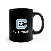 Load image into Gallery viewer, The Citadel, Block C Logo, Volleyball, Black Mug, 11oz
