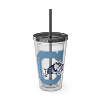 Load image into Gallery viewer, The Citadel, Vintage Jumping Bulldog, Sunsplash Tumbler with Straw, 16oz
