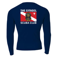 Load image into Gallery viewer, The Citadel, Club Sports - Scuba, A4 Adult Polyester Spandex Long Sleeve Compression T-Shirt
