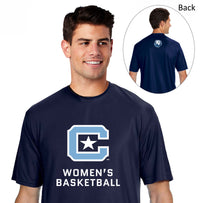 Load image into Gallery viewer, The Citadel, Club Sports - Women&#39;s Basketball,  A4 Men&#39;s Cooling Performance T-Shirt- Navy
