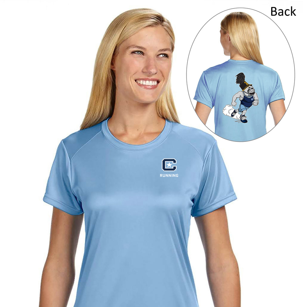 The Citadel, Club Sports - Running, Spike the Runner,  A4 Ladies' Cooling Performance T-Shirt