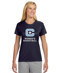 Load image into Gallery viewer, The Citadel C, Club Sports - Women&#39;s Basketball, A4 Ladies&#39; Cooling Performance T-Shirt - Navy
