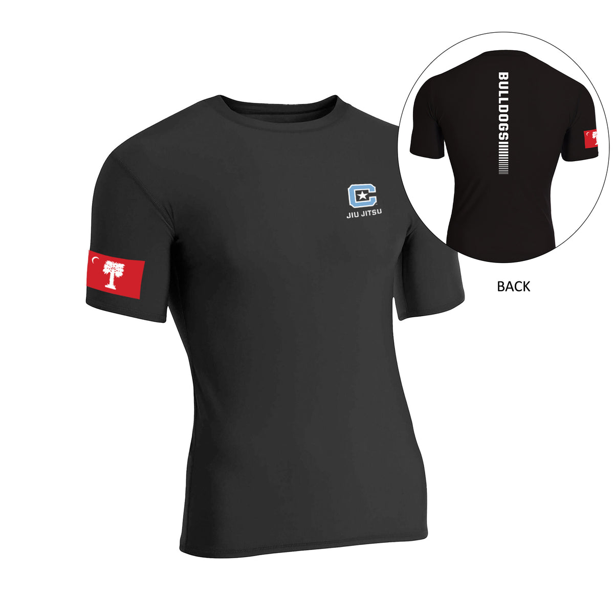 The Citadel, C Star, Club Sport - Jiu Jitsu, Compression Short Sleeve T-Shirt