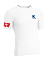 Load image into Gallery viewer, The Citadel, C Star, Club Sport - Jiu Jitsu, Compression Short Sleeve T-Shirt - White
