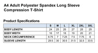 Load image into Gallery viewer, The Citadel, Club Sports - Scuba, A4 Adult Polyester Spandex Long Sleeve Compression T-Shirt - Product Specifications
