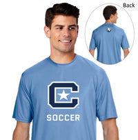 Load image into Gallery viewer, The Citadel, Club Sports - Soccer, A4 Men&#39;s Cooling Performance T-Shirt-Carolina Blue
