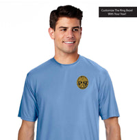 Load image into Gallery viewer, The Citadel, Customizable (Your Year) Ring Bezel Design, Performance T-Shirt- Carolina Blue
