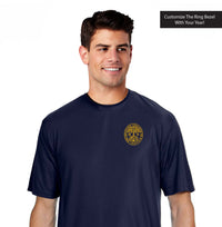 Load image into Gallery viewer, The Citadel, Customizable (Your Year) Ring Bezel Design, Performance T-Shirt- Navy
