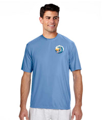 Load image into Gallery viewer, The Citadel, Spike Surfing,  A4 Men&#39;s Cooling Performance T-Shirt- Carolina Blue
