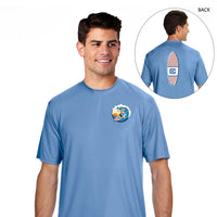 Load image into Gallery viewer, The Citadel, Spike Surfing,  A4 Men&#39;s Cooling Performance T-Shirt- Carolina Blue
