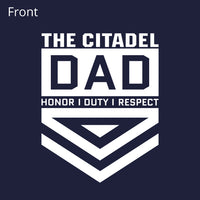 Load image into Gallery viewer, The Citadel Dad No 1 Performance T-Shirt- Navy
