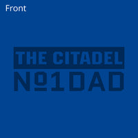 Load image into Gallery viewer, The Citadel Dad No 1 Performance T-Shirt- Royal - Front
