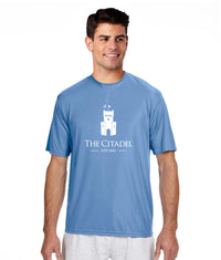 Load image into Gallery viewer, The Citadel PT Barracks logo, A4 Cooling Performance T-Shirt- Carolina Blue
