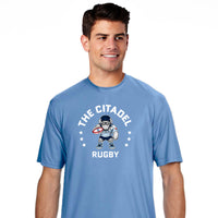 Load image into Gallery viewer, The Citadel, Club Sports - Rugby, Spike Rugby,  Performance Short Sleeve T-Shirt- Carolina Blue
