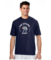 Load image into Gallery viewer, The Citadel, Club Sports - Rugby, Spike Rugby,  Performance Short Sleeve T-Shirt- Navy
