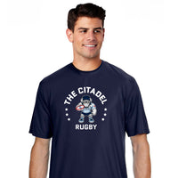 Load image into Gallery viewer, The Citadel, Club Sports - Rugby, Spike Rugby,  Performance Short Sleeve T-Shirt- Navy
