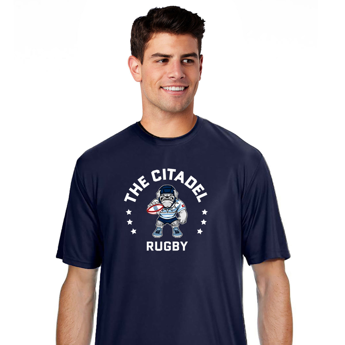 The Citadel, Club Sports - Rugby, Spike Rugby,  Performance Short Sleeve T-Shirt- Navy