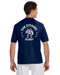 Load image into Gallery viewer, The Citadel, Club Sports - Rugby, CStar, Spike Rugby,  Performance Short Sleeve T-Shirt- Navy
