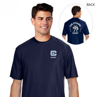 Load image into Gallery viewer, The Citadel, Club Sports - Rugby, CStar, Spike rugby,  Performance Short Sleeve T-Shirt- Navy
