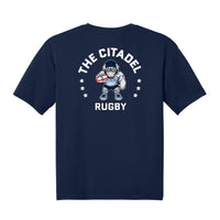 Load image into Gallery viewer, The Citadel, Club Sports - Rugby, CStar, Spike Rugby,  Performance Short Sleeve T-Shirt- Navy
