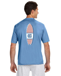 Load image into Gallery viewer, The Citadel, C Star, Club Sports - Surfing Team, A4 Men&#39;s Cooling Performance T-Shirt_ Carolina Blue
