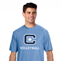 Load image into Gallery viewer, The Citadel Sports - Volleyball,  C Star, Performance T-Shirt - Carolina Blue
