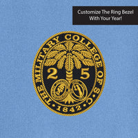 Load image into Gallery viewer, The Citadel, Customizable (Your Year) Ring Bezel Design,  Performance Long Sleeve T-Shirt- Carolina Blue
