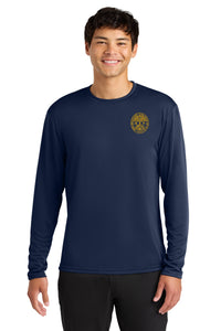 Load image into Gallery viewer, The Citadel, Customizable (Your Year) Ring Bezel Design,  Performance Long Sleeve T-Shirt- Navy
