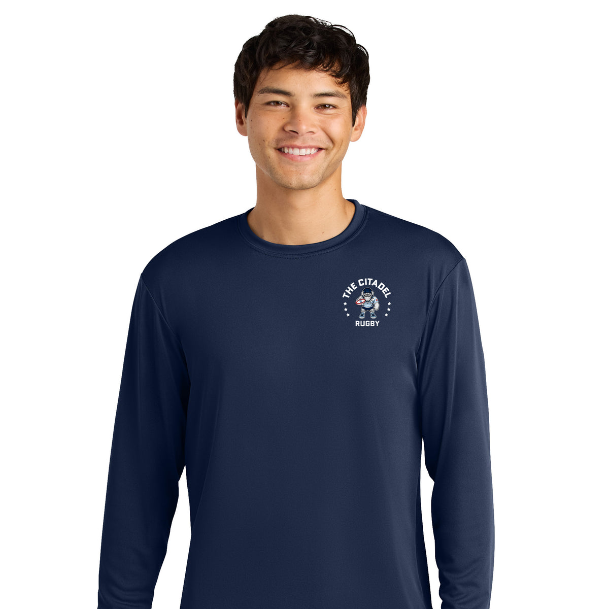 The Citadel, Club Sports - Rugby, Spike,  Performance Long Sleeve Tee Shirt - Navy