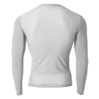 Load image into Gallery viewer, The Citadel, C Star, Club Sports - Surfing Team, A4 Adult Polyester Spandex Long Sleeve Compression T-Shirt- Silver
