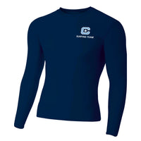 Load image into Gallery viewer, The Citadel, Club Sports - Surfing Team, A4 Adult Polyester Spandex Long Sleeve Compression T-Shirt
