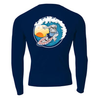 Load image into Gallery viewer, The Citadel, Club Sports - Surfing Team, A4 Adult Polyester Spandex Long Sleeve Compression T-Shirt
