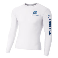 Load image into Gallery viewer, The Citadel, C Star, Club Sports - Surfing Team, A4 Adult Polyester Spandex Long Sleeve Compression T-Shirt- White
