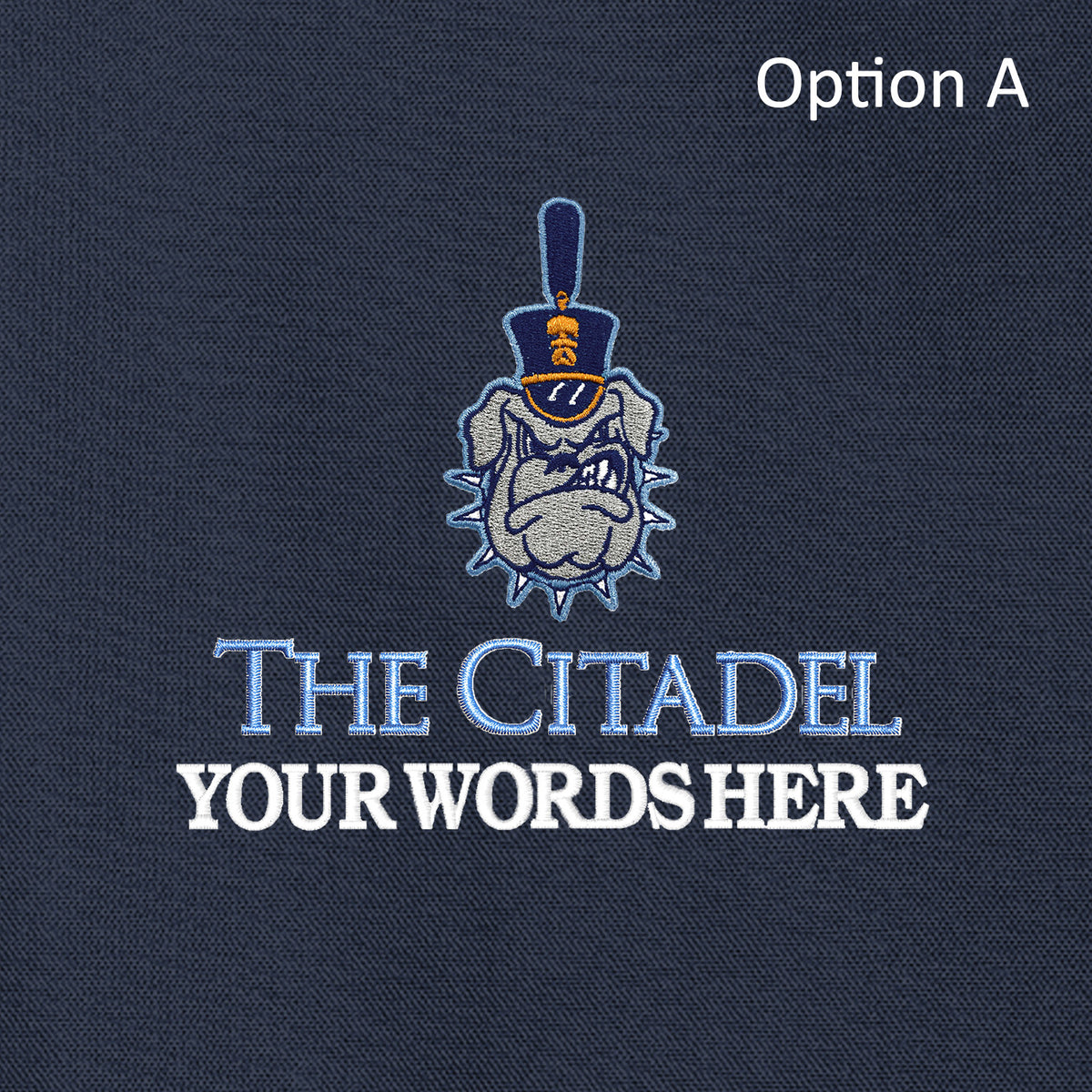 The Citadel, Customizable (Your Words), Spike, Embroidered, Port Authority® Canvas Full-Length Two-Pocket Apron -  Customization All caps