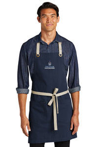 Load image into Gallery viewer, The Citadel, Customizable (Your Words), Spike, Embroidered, Port Authority® Canvas Full-Length Two-Pocket Apron -  Customization All caps
