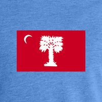 Load image into Gallery viewer, The Citadel, Big Red Palmetto Flag, Women’s Tri-Blend T-Shirt - Carolina Blue
