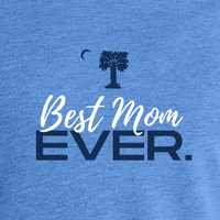 Load image into Gallery viewer, The Citadel, Big Red, Best Mom Ever, Women’s Tri-Blend T-Shirt - Carolina Blue
